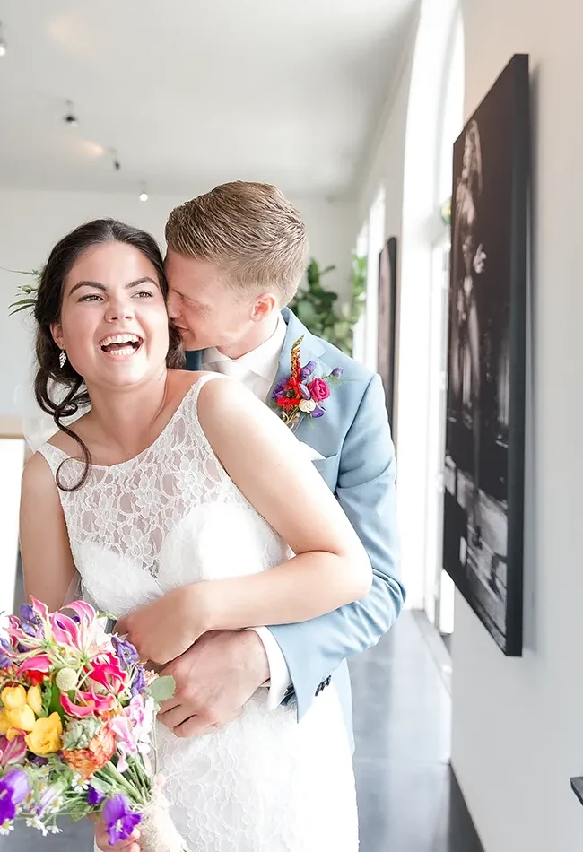 Trouwfotografie in Noord Holland bruidspaar bij Taets Zaandam